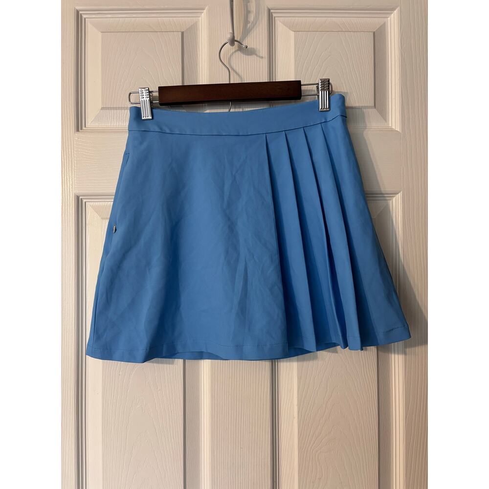 Coolibar Pin High Short Golf Skort Women's Size 4 UPF 50 Sun Protection Sky Blue